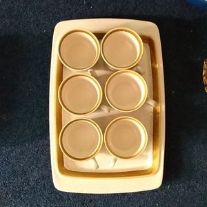 Vintage Stone Manor Mikasa 6 teacups +tray